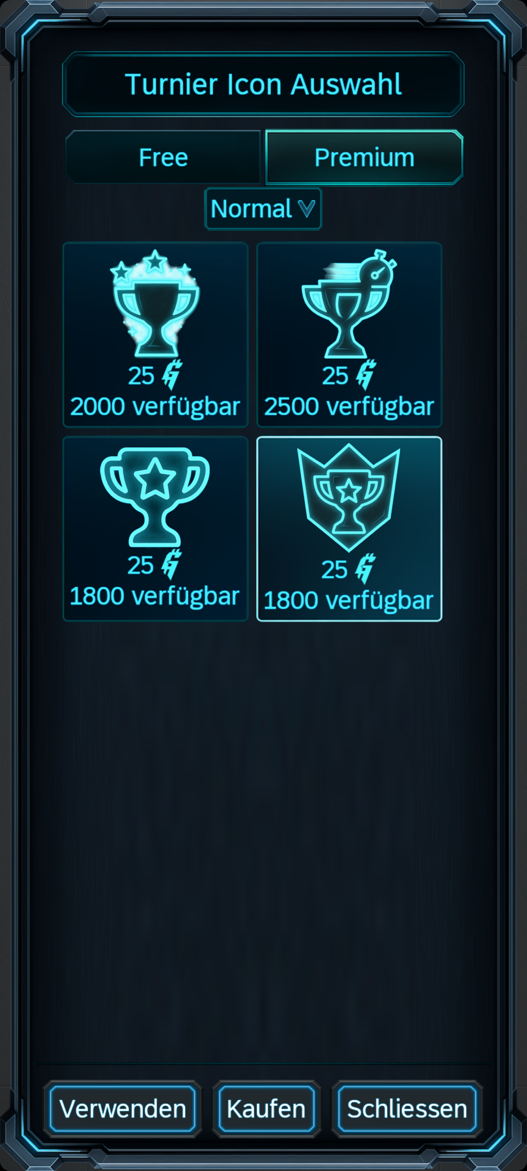 Turnier Icon Auswahl